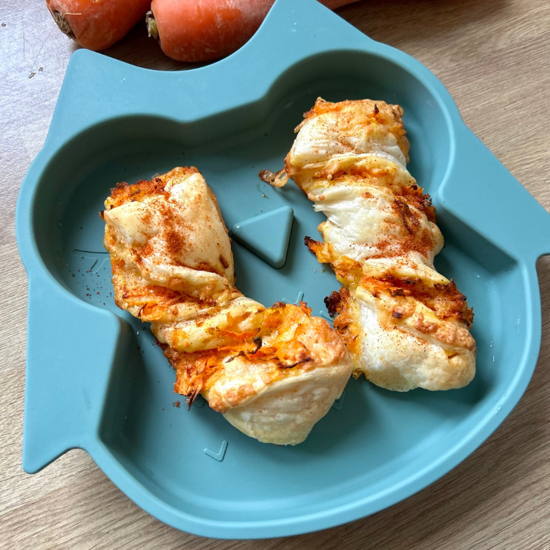 Three ingredient cheesy carrot twists