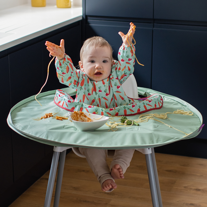 Tidy Tot Bib & Tray Kit in use