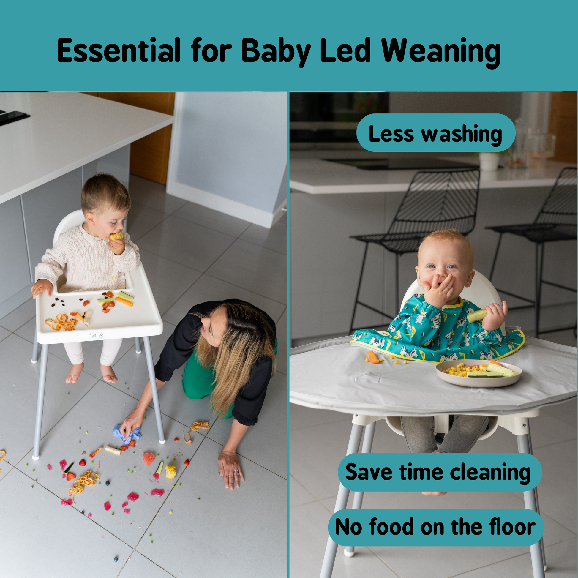 Tidy Tot Coverall Bib for Kit — full-coverage weaning bib