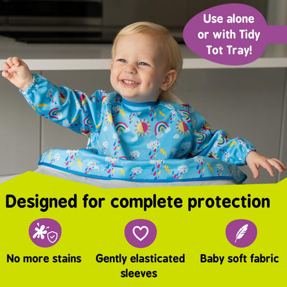 Tidy Tot Coverall Bib for Kit in Sunny Rainbows