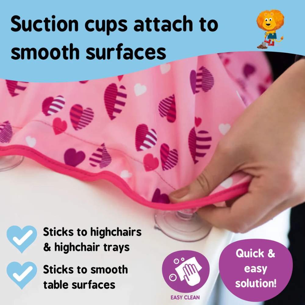 Tidy Tot Cover & Catch suction weaning bib in use